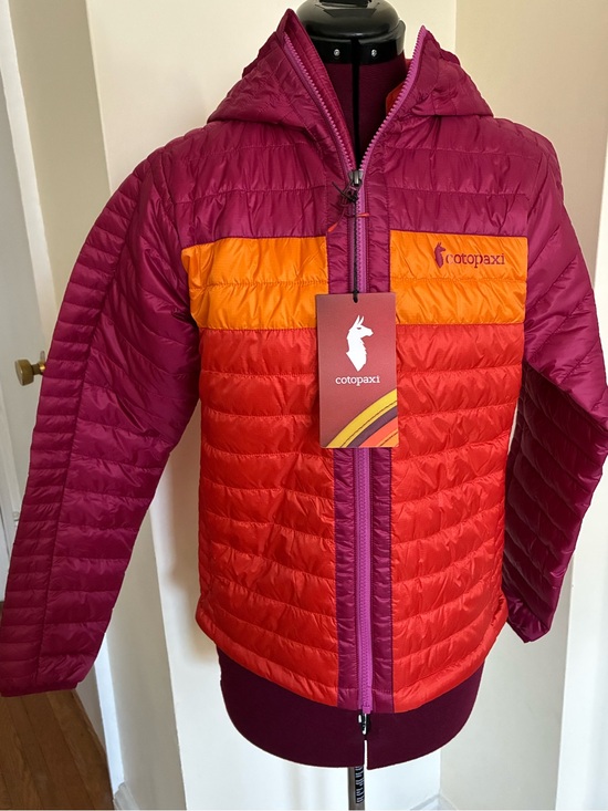 cotopaxi Jackets & Blazers - cotopaxi Capa Colorblock Insulated Hooded Lightweight Jacket Magenta Orange Red